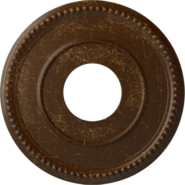 Ekena Millwork Bradford Ceiling Medallion (Canopies up to 6 5/8"), 12 1/2"OD x 3 7/8"ID x 3/4"P, Root Beer Crackle CM12BRRBC - main
